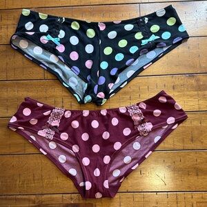 Victoria's Secret Sexy Little Things Polka Dot Used Panties Medium